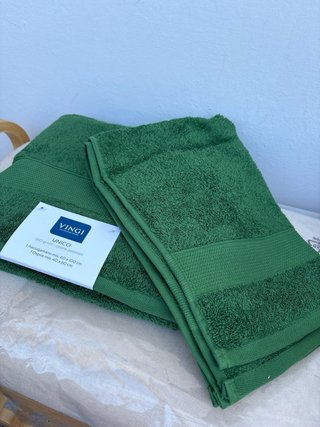 Nuovo Set 2 Asciugamani Vingi 1+1 Verde