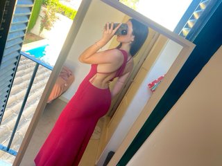 Vestido largo fucsia Zara