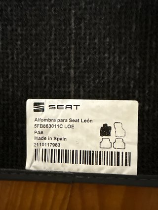 Alfombras Seat León originales con enganche