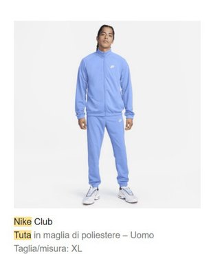 Tuta Nike Originale Nuova