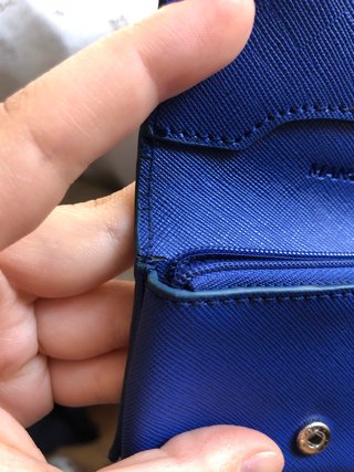 Monedero azul de Mango