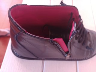 Botín negro mujer 39 cordón y cremallera