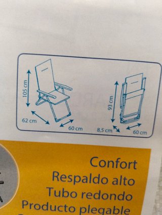 Silla de jardín plegable Solenny ajustable