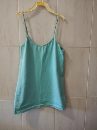 Camiseta tirantes azul mujer