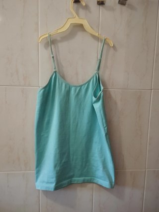 Camiseta tirantes azul mujer