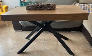 Mesa centro madera y metal 120x70