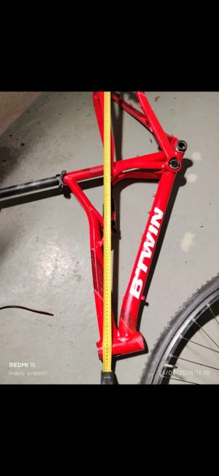 Cuadro Bici MTB Btwin Rojo