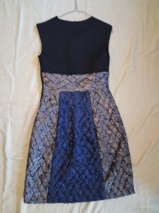 Vestito Pinko paillettes blu e argento
