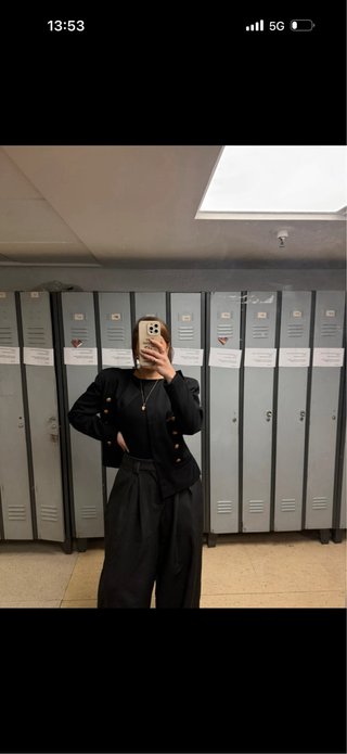 Blazer militar negro talla M