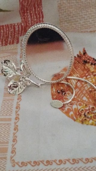 Specchio Argento 925 con Colibrì