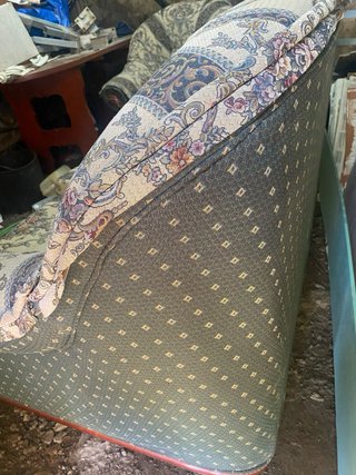 Conjunto Sofás Madera y Tela