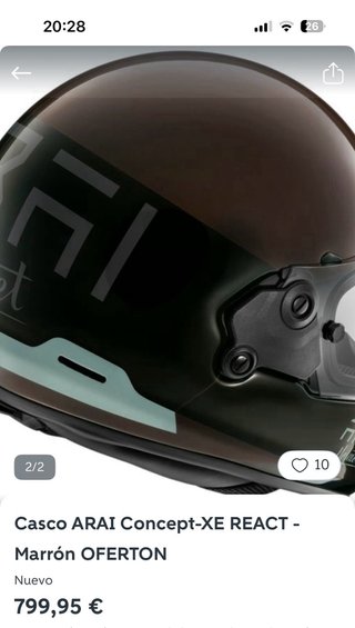 Casco Arai Concept-XE React Marrón Retro