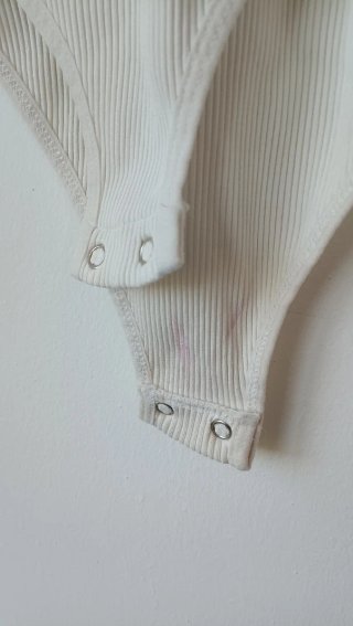 Body manga larga blanco talla M