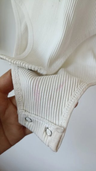 Body manga larga blanco talla M