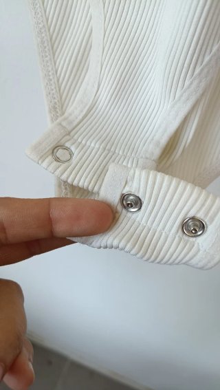 Body manga larga blanco talla M