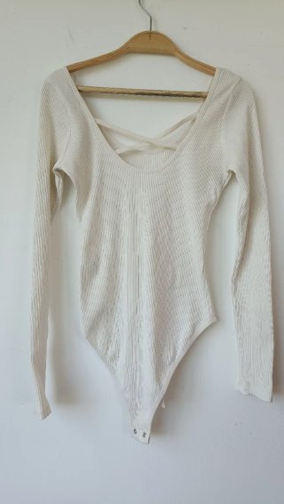 Body manga larga blanco talla M