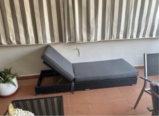 Conjunto terraza ratán negro