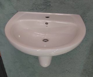 Lavabo de porcelana marca Gala nuevo con pie