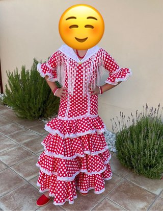 Traje Flamenca Talla 12 + Mantoncillo