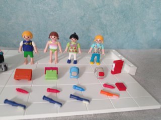 Playmobil Niños Silla Ruedas Mochilas WQ