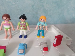 Playmobil Niños Silla Ruedas Mochilas WQ