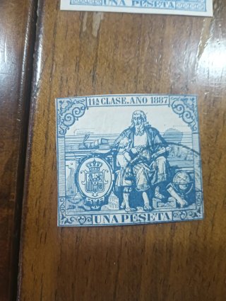Sello Fiscal 1 Peseta 1884