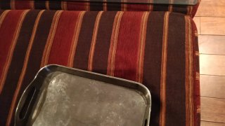 Butaca grande tela tipo mesa de centro
