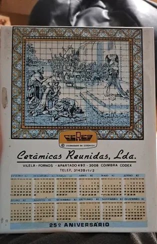Azulejo Calendário Ceres 1982 Cerâmicas Reunidas