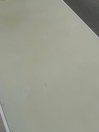 Mesa Comedor Exterior Cristal Templado Blanca