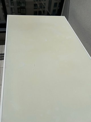 Mesa Comedor Exterior Cristal Templado Blanca