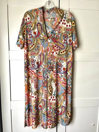Vestido estampado paisley talla grande