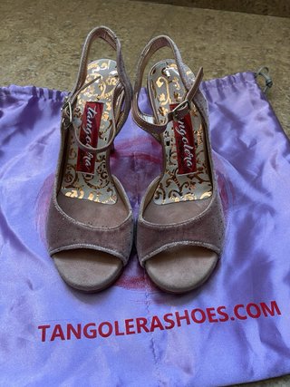 Zapatos de Baile Tangolera Marrones y Dorados