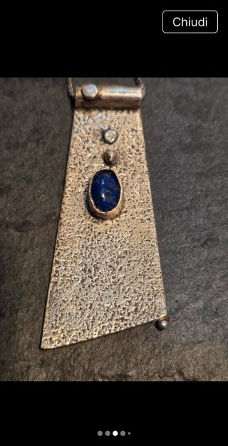 Ciondolo elfico argento 925 e lapislazzuli