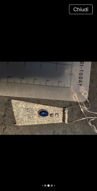 Ciondolo elfico argento 925 e lapislazzuli