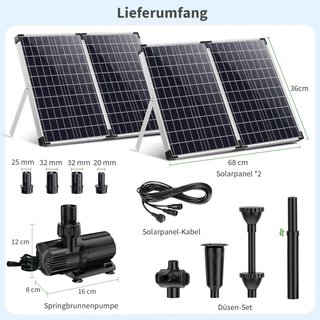 NUOVO! Pompa solare per laghetto 120W