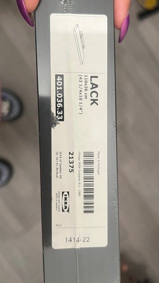 Estante flotante IKEA LACK negro