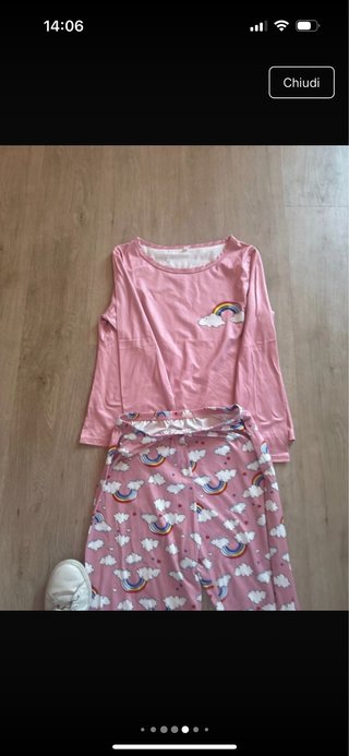 Pigiama donna arcobaleno nuvole M
