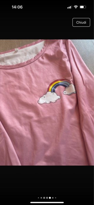 Pigiama donna arcobaleno nuvole M