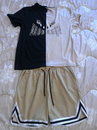 Completo Estivo Uomo Beige/Nero