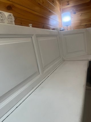 Conjunto mesa y rinconera madera maciza