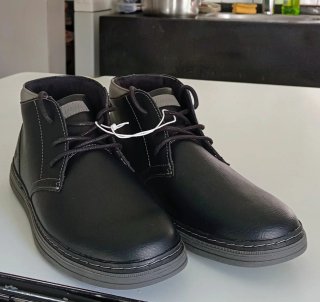 Botas Skechers Heston Regano Cuero Negro Talla 44