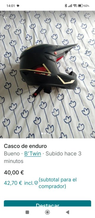 Casco Btwin Enduro Talla M