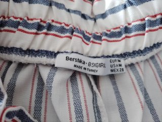 Pantalón ancho rayas azul y blanco