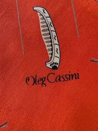 Foulard vintage Oleg Cassini seta