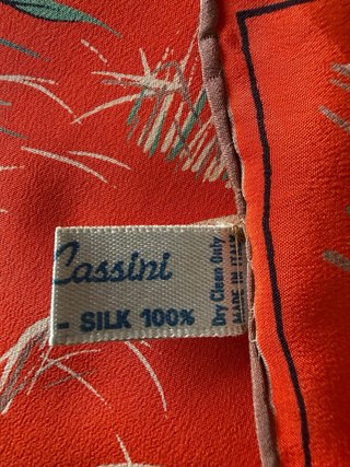Foulard vintage Oleg Cassini seta
