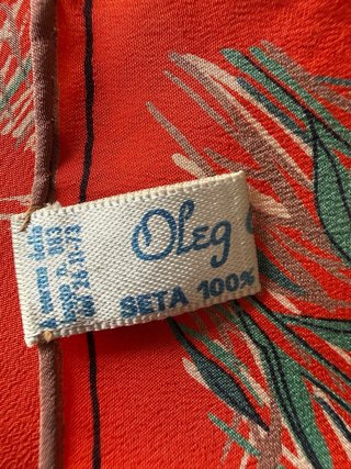 Foulard vintage Oleg Cassini seta