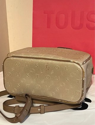 TOUS mochila Script Day, color Beige