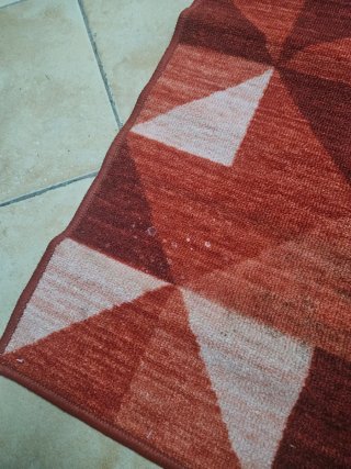 Tappeto Geometrico Rosso
