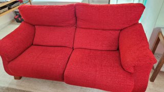 2 Sofás Rojo Deslizantes