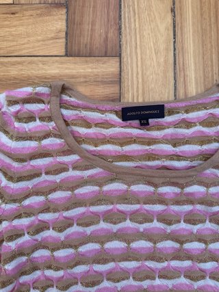 Jersey fino cuello abierto manga 3/4